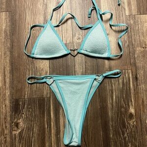 Fashion Nova Light Blue Bikini Set